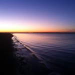 Sun setting on the Atlantic Ocean